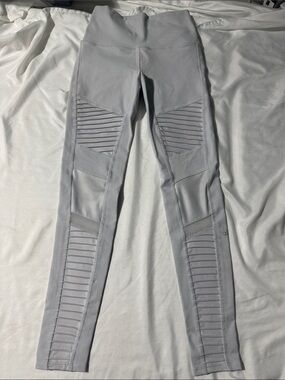 Alo Yoga High-Waist Moto Leggings Gray | Size Medium Athletic Athleisure Gym